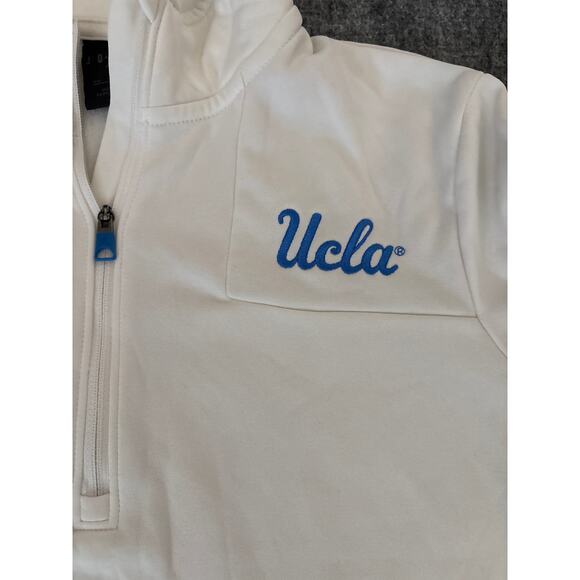 UCLA Bruins Air Jordan Pullover Womens White 1/4 Zip Jacket SZ XS Top Sweater - Picture 2 of 6